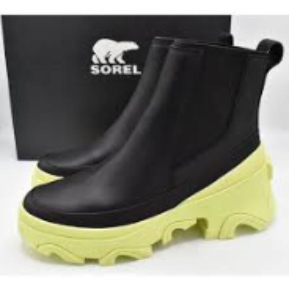 SOREL Waterproof Brex Heeled Chelsea Leather Booties 4S2269 NEW in box